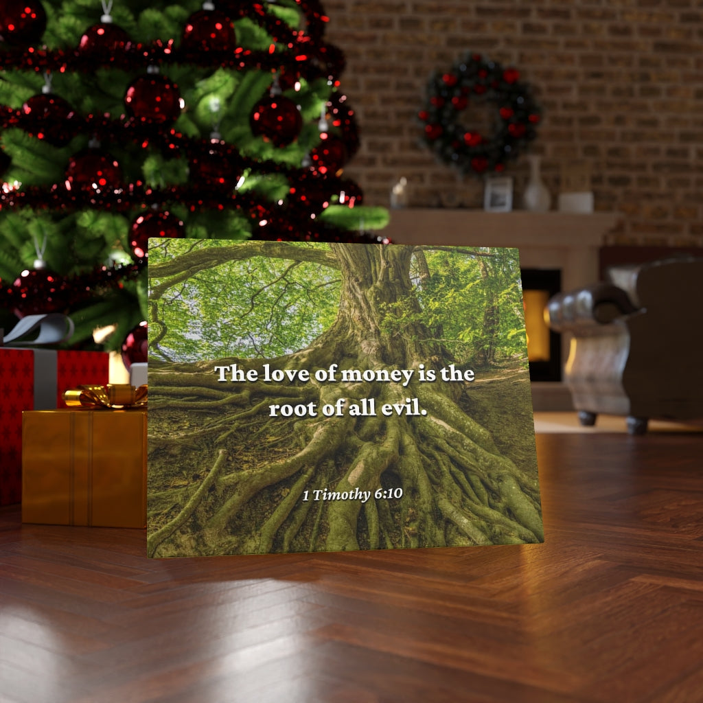 Scripture Walls Love Of Money 1 Timothy 6:10 Bible Verse Canvas Christian Wall Art Ready to Hang Unframed-Express Your Love Gifts