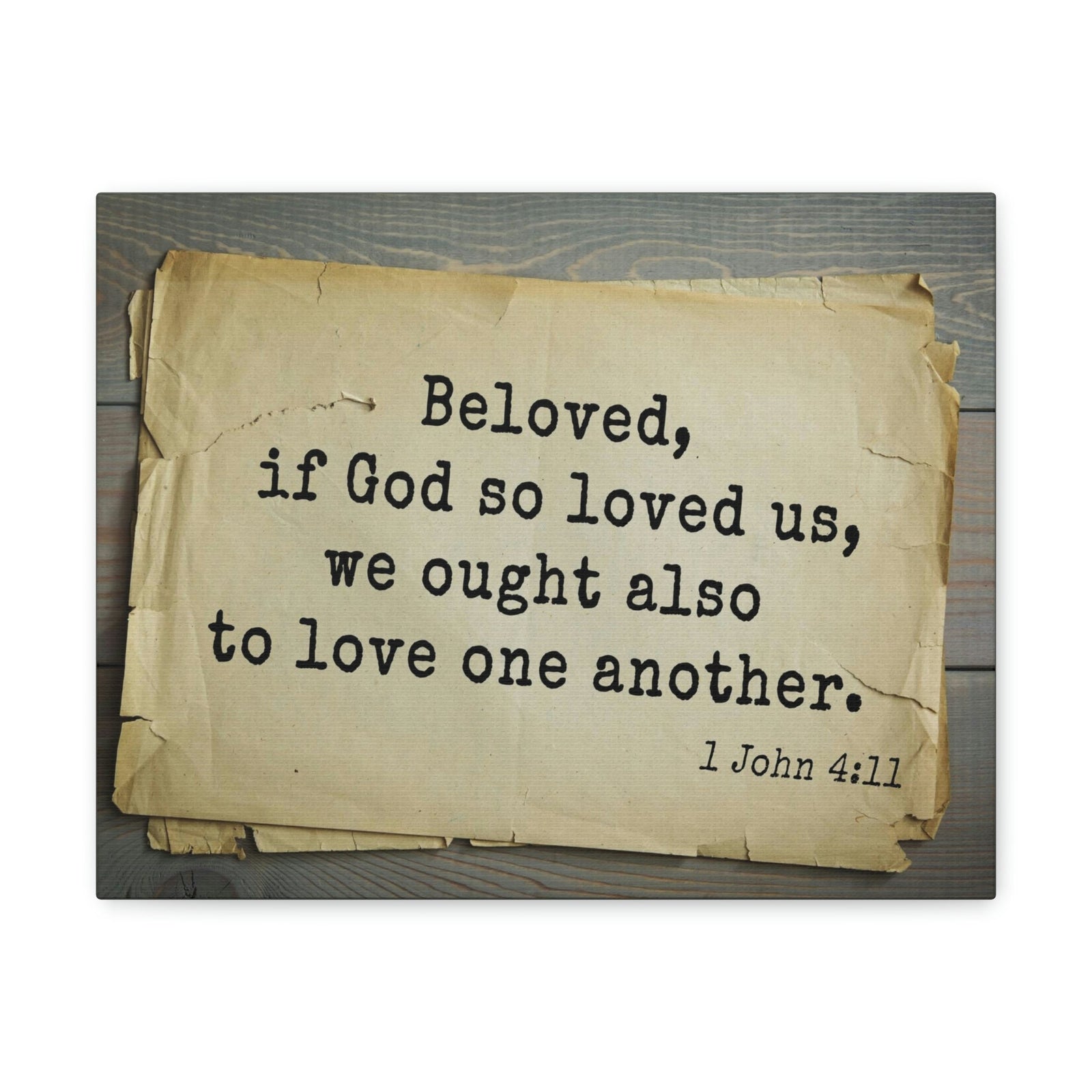 Scripture Walls Love One Another 1 John 4:11 Bible Verse Canvas Christian Wall Art Bible Verse Print Ready To Hang Unframed-Express Your Love Gifts