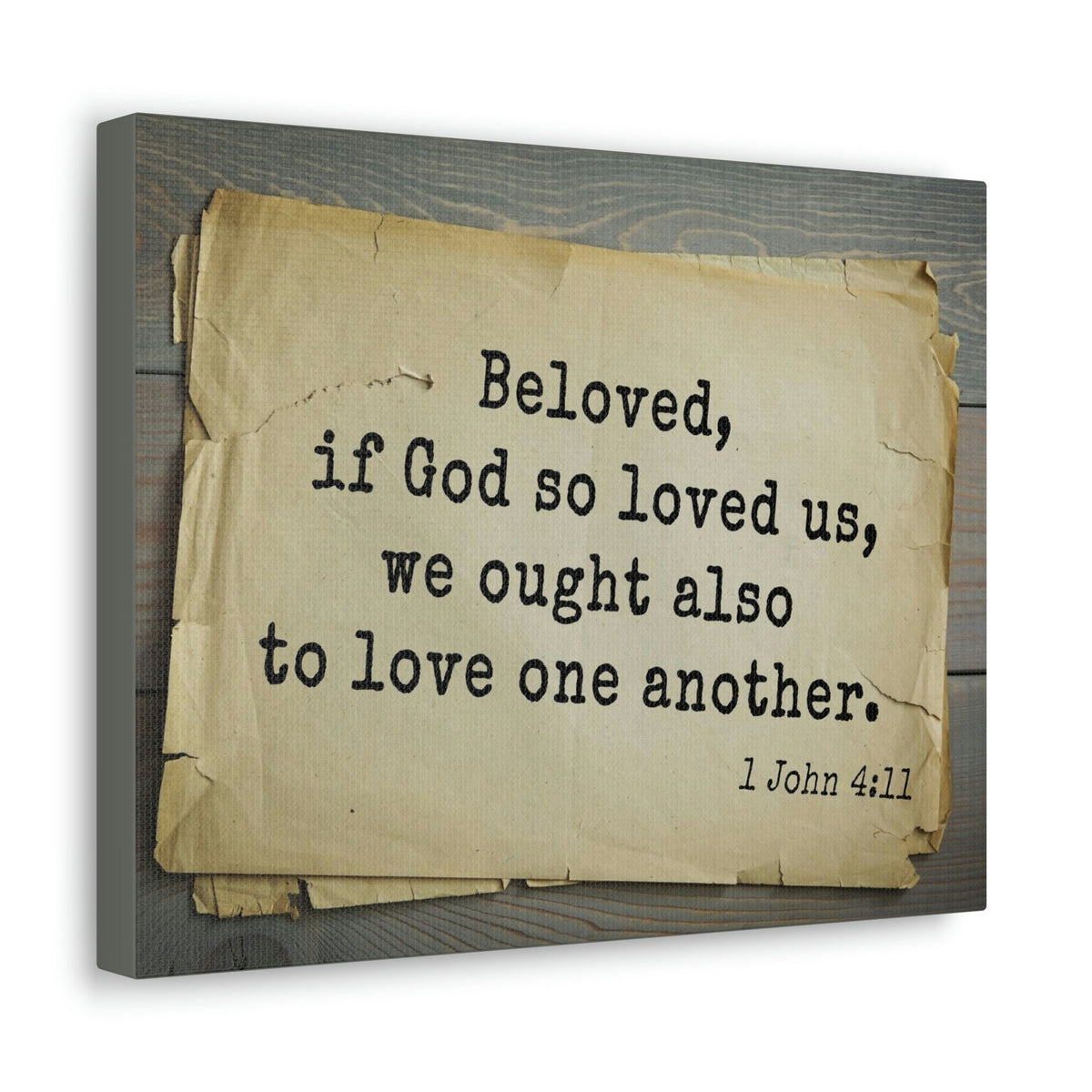 Scripture Walls Love One Another 1 John 4:11 Bible Verse Canvas Christian Wall Art Bible Verse Print Ready To Hang Unframed-Express Your Love Gifts