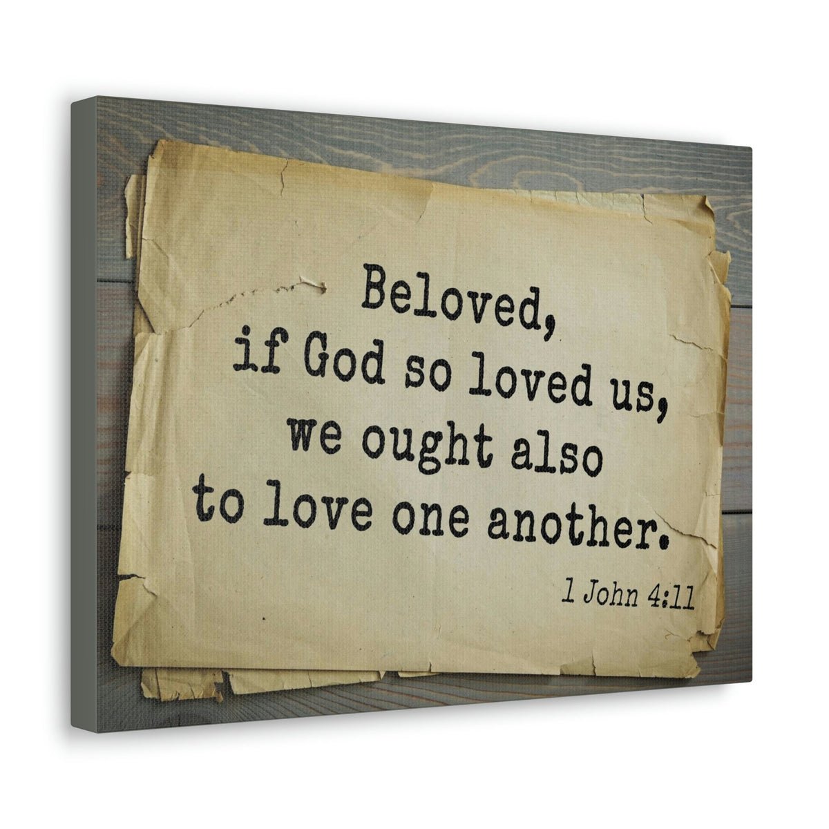 Scripture Walls Love One Another 1 John 4:11 Bible Verse Canvas Christian Wall Art Bible Verse Print Ready To Hang Unframed-Express Your Love Gifts