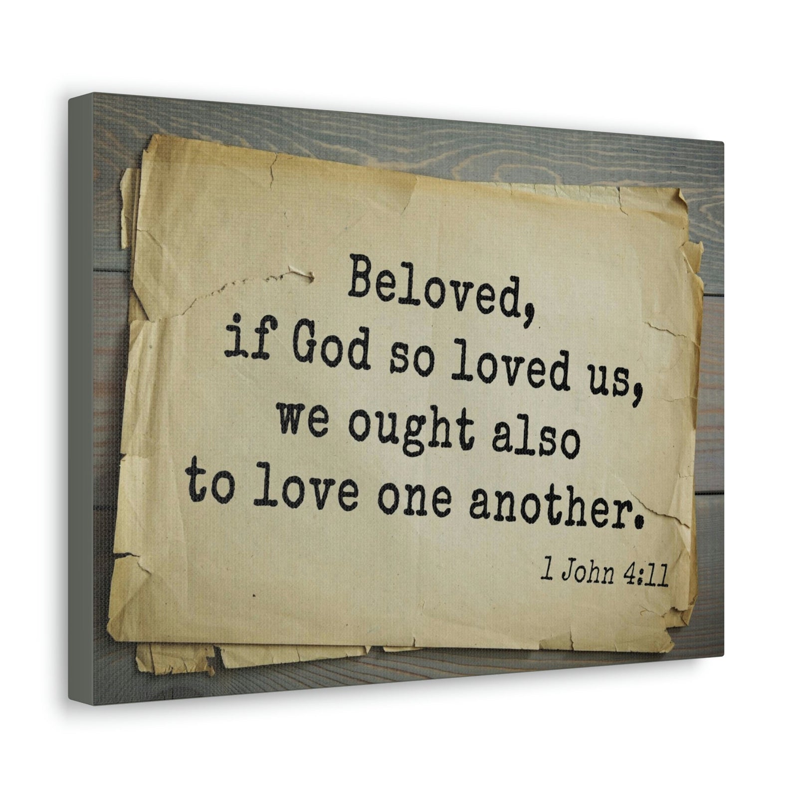 Scripture Walls Love One Another 1 John 4:11 Bible Verse Canvas Christian Wall Art Bible Verse Print Ready To Hang Unframed-Express Your Love Gifts