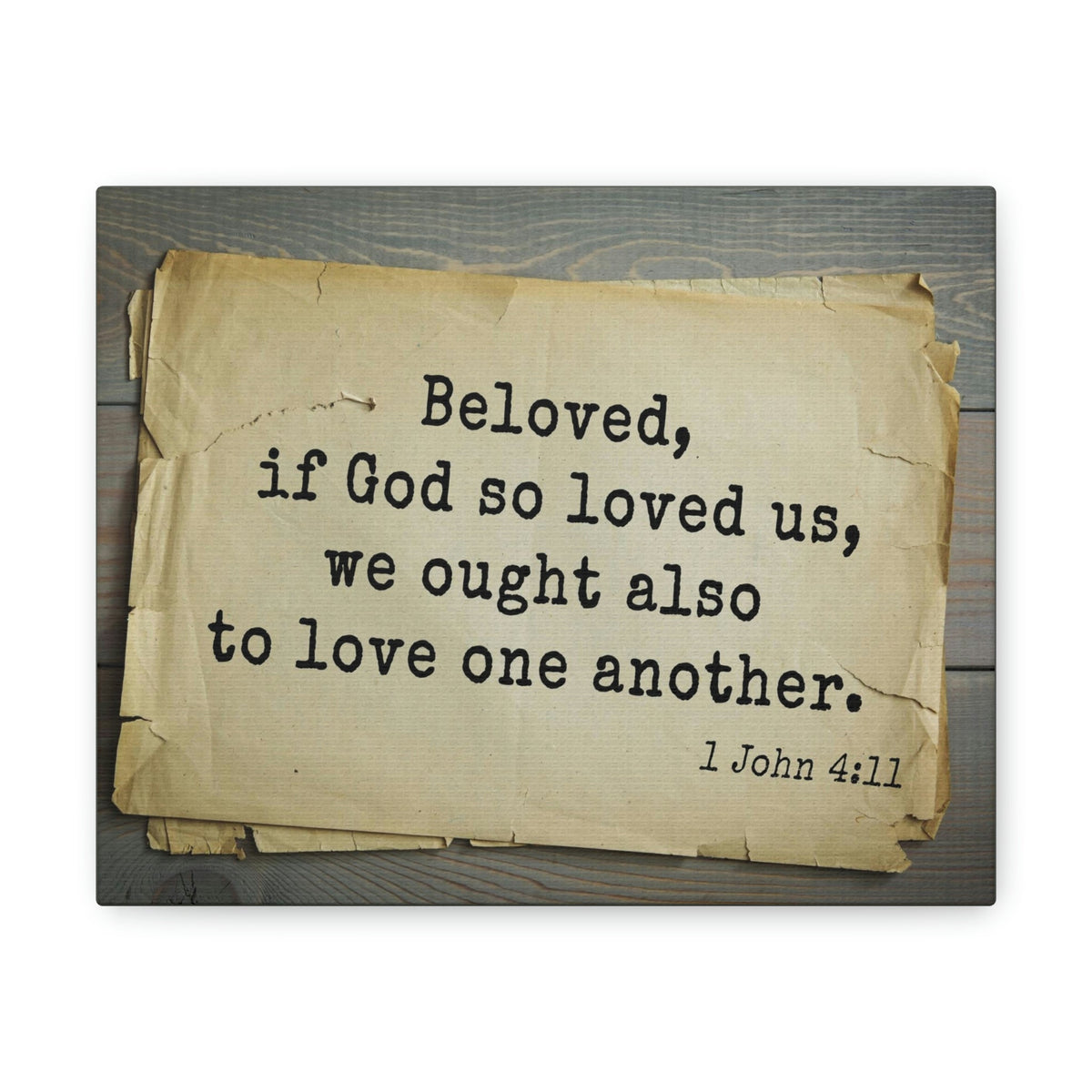 Scripture Walls Love One Another 1 John 4:11 Bible Verse Canvas Christian Wall Art Bible Verse Print Ready To Hang Unframed-Express Your Love Gifts