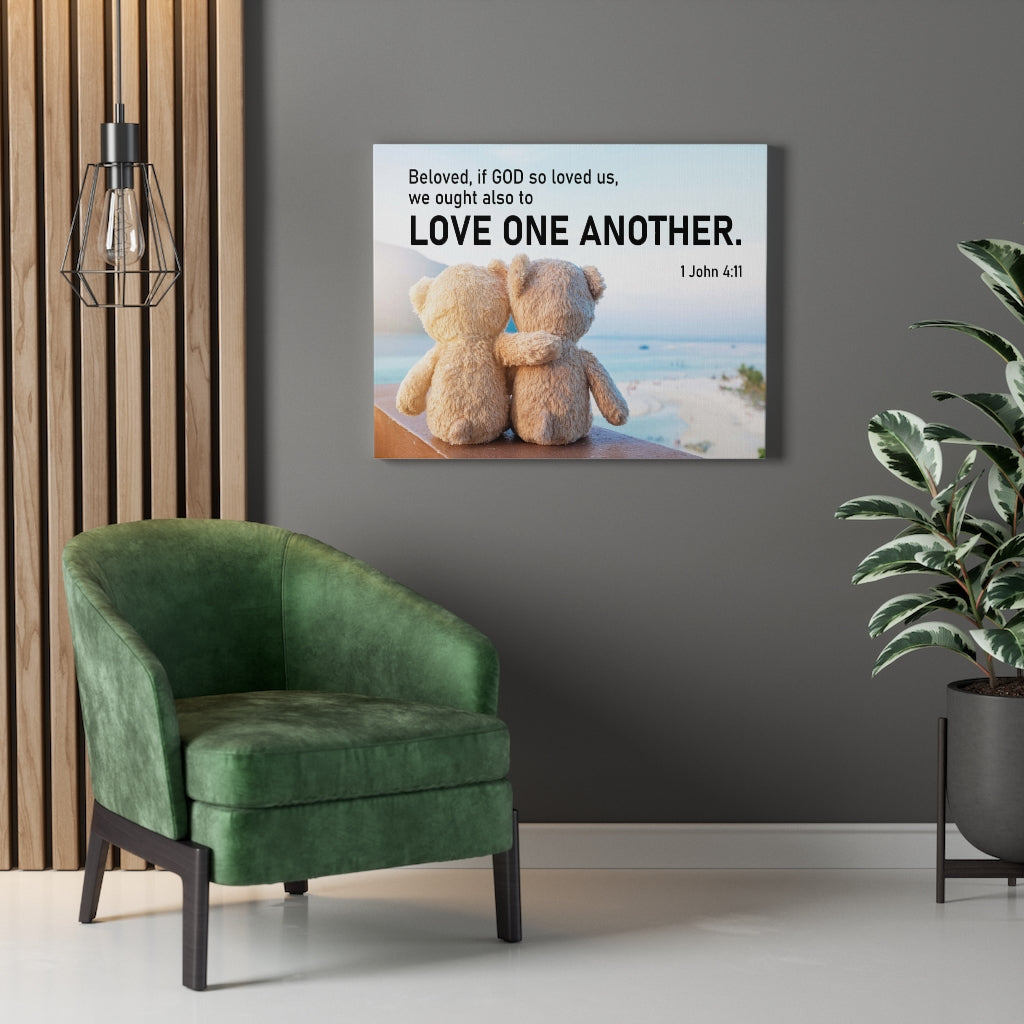 Scripture Walls Love One Another 1 John 4:11 Wall Art Christian Home Decor Unframed-Express Your Love Gifts