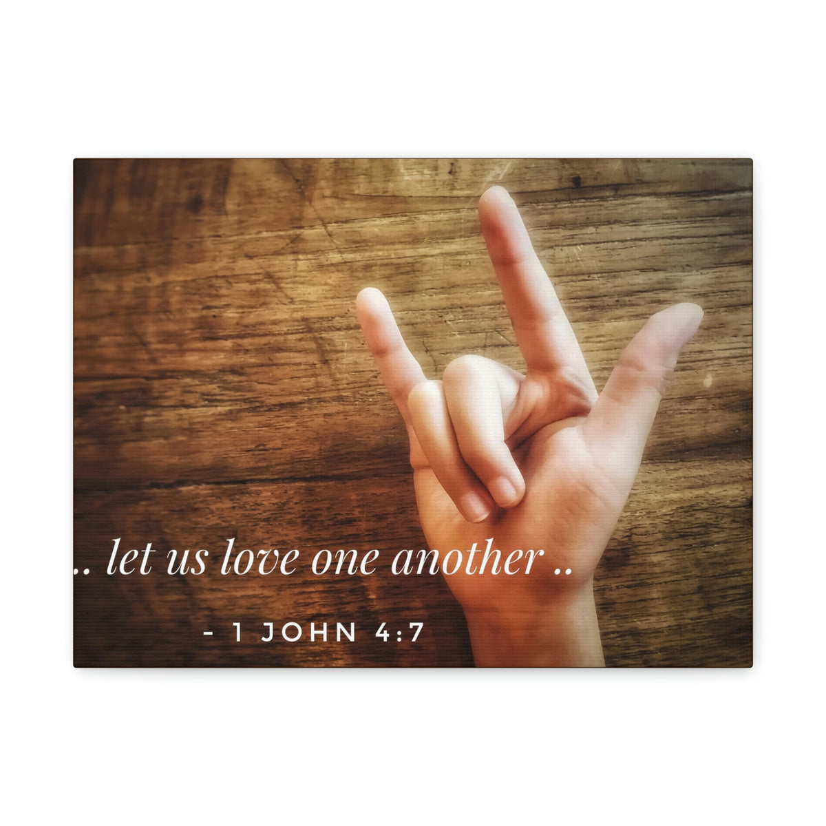 Scripture Walls Love One Another 1 John 4:7 Bible Verse Canvas Christian Wall Art Bible Verse Print Ready To Hang Unframed-Express Your Love Gifts