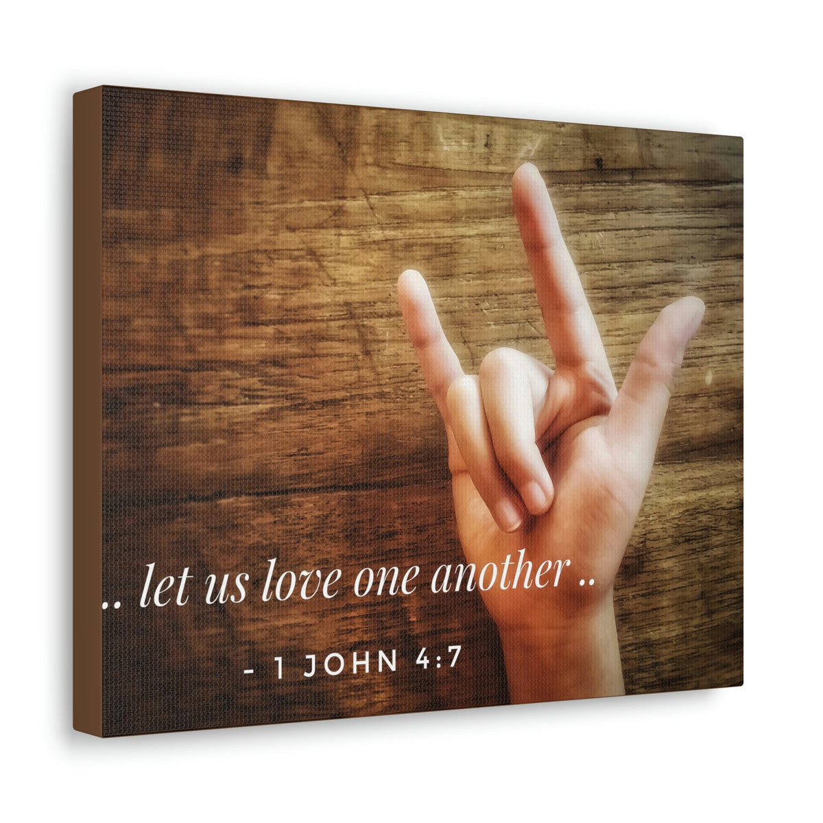 Scripture Walls Love One Another 1 John 4:7 Bible Verse Canvas Christian Wall Art Bible Verse Print Ready To Hang Unframed-Express Your Love Gifts