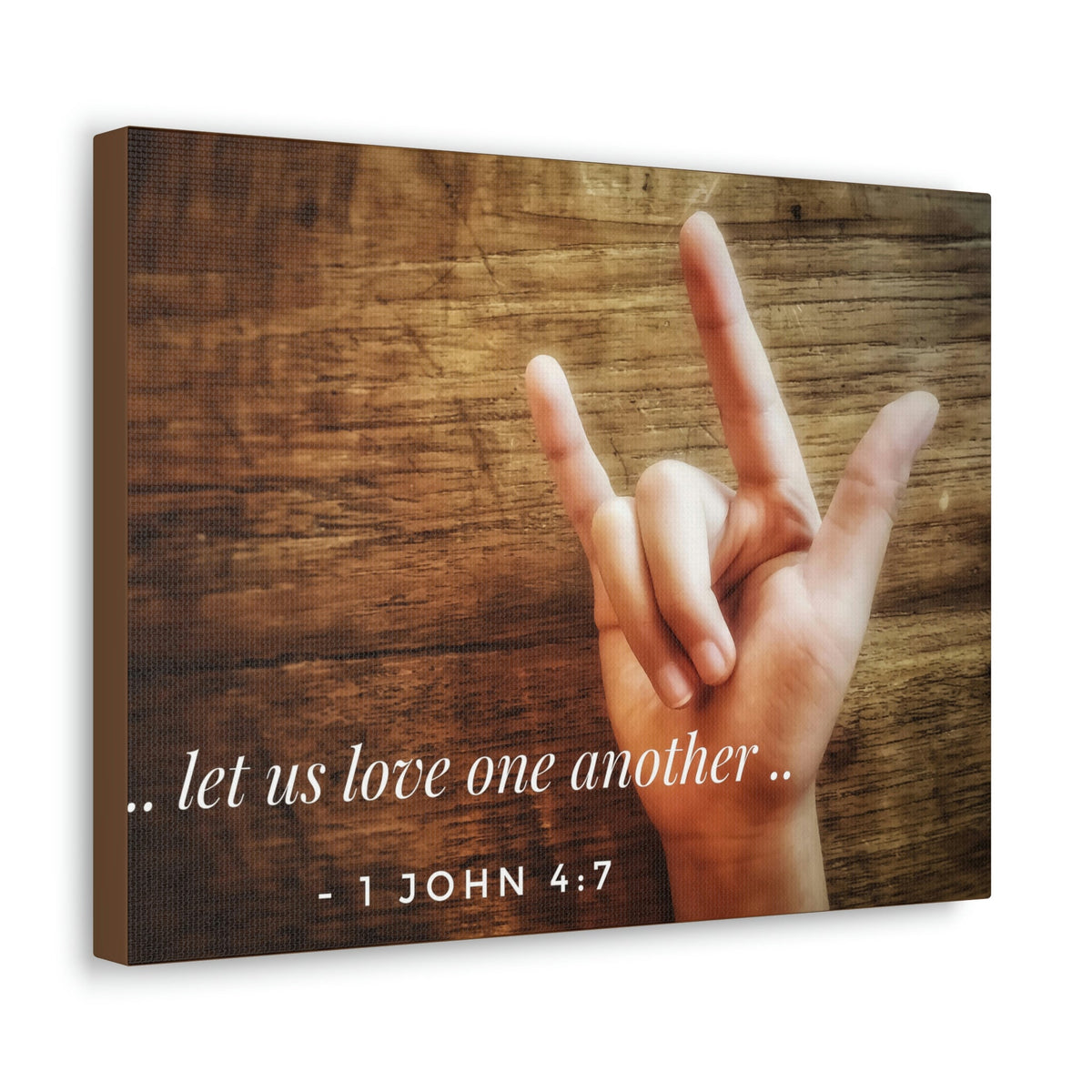 Scripture Walls Love One Another 1 John 4:7 Bible Verse Canvas Christian Wall Art Bible Verse Print Ready To Hang Unframed-Express Your Love Gifts