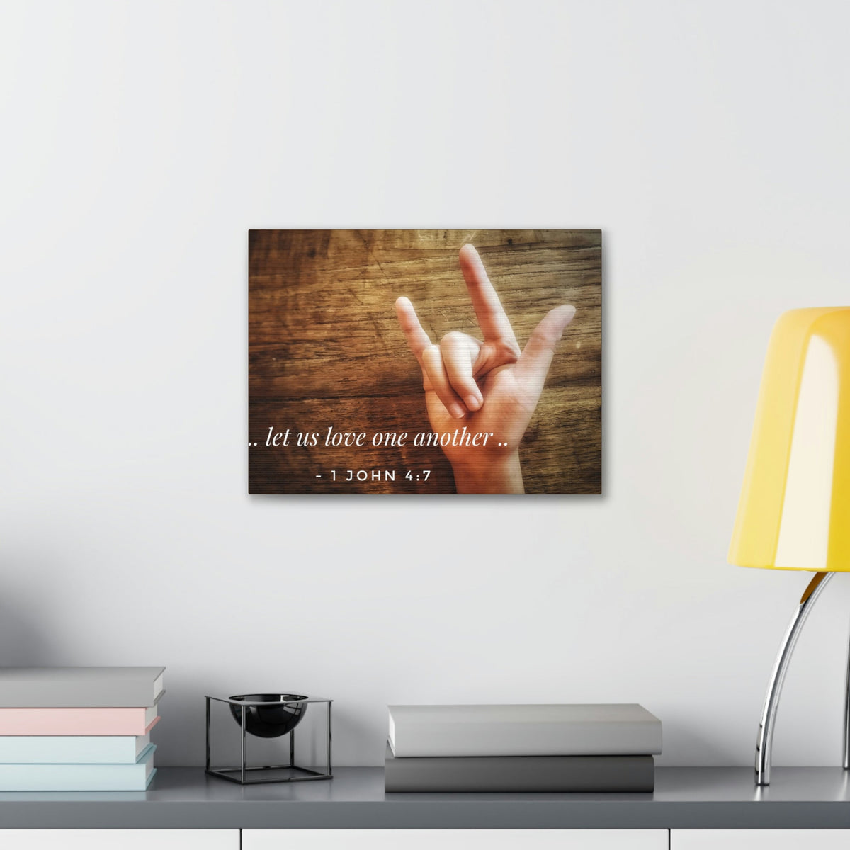 Scripture Walls Love One Another 1 John 4:7 Bible Verse Canvas Christian Wall Art Bible Verse Print Ready To Hang Unframed-Express Your Love Gifts