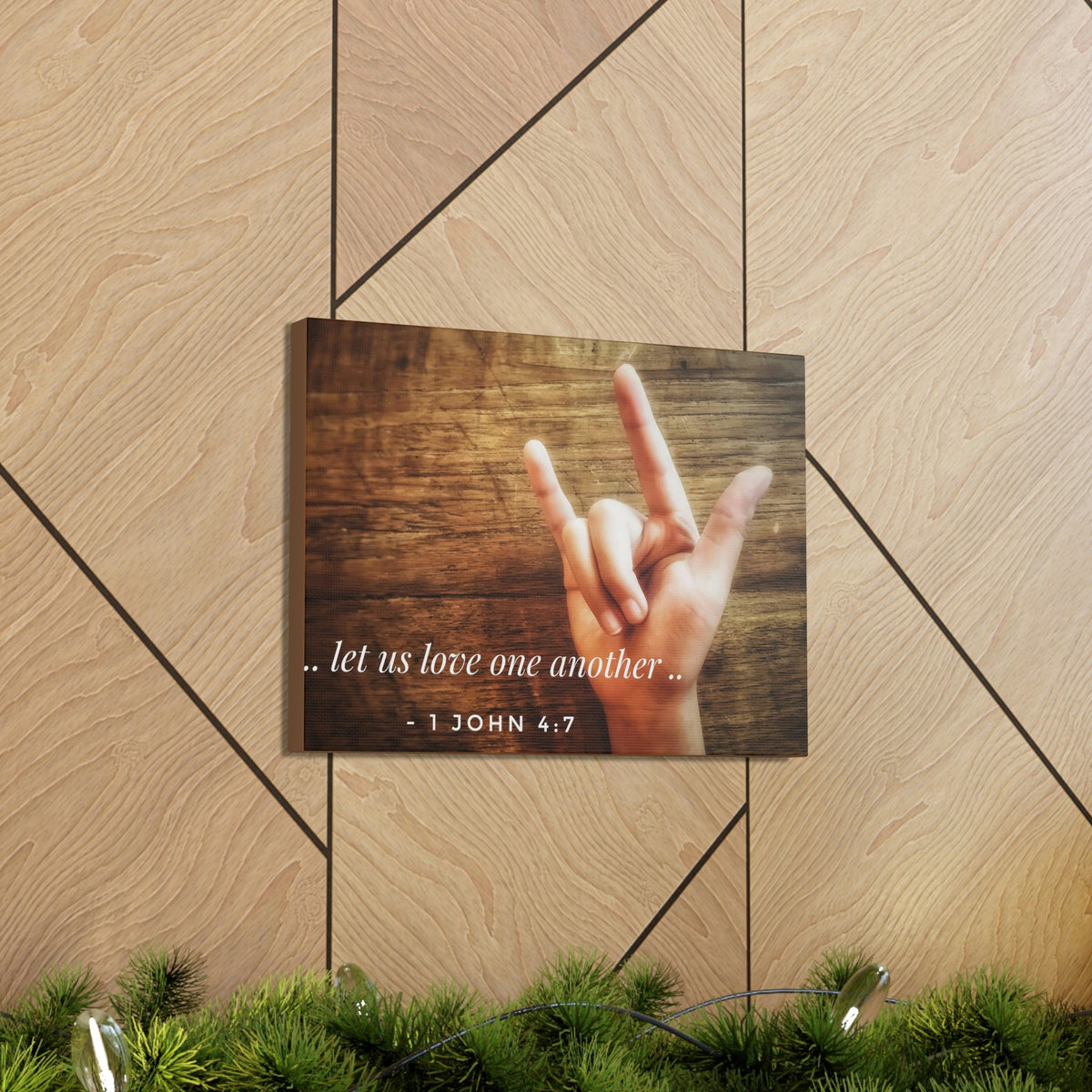 Scripture Walls Love One Another 1 John 4:7 Bible Verse Canvas Christian Wall Art Bible Verse Print Ready To Hang Unframed-Express Your Love Gifts