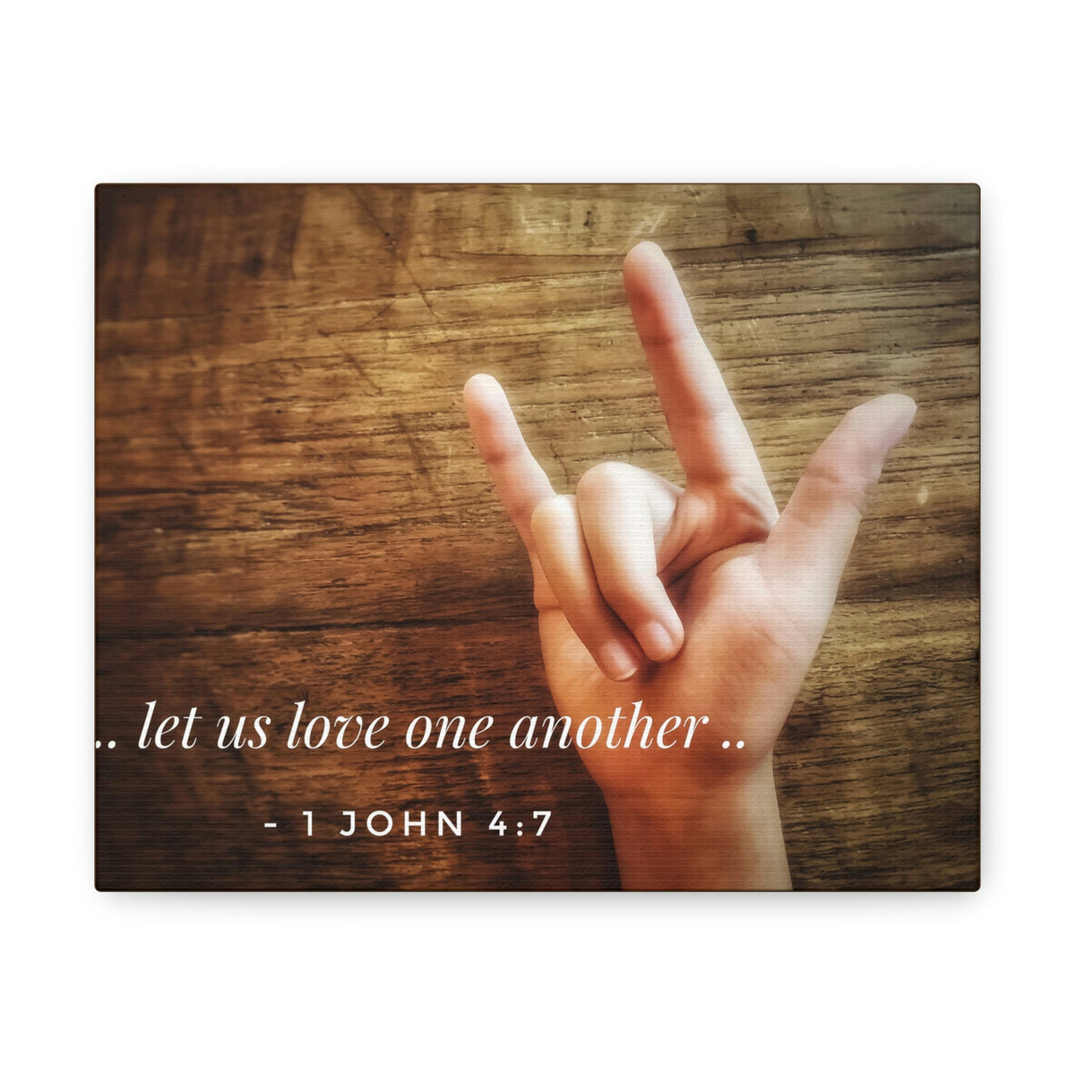 Scripture Walls Love One Another 1 John 4:7 Bible Verse Canvas Christian Wall Art Bible Verse Print Ready To Hang Unframed-Express Your Love Gifts