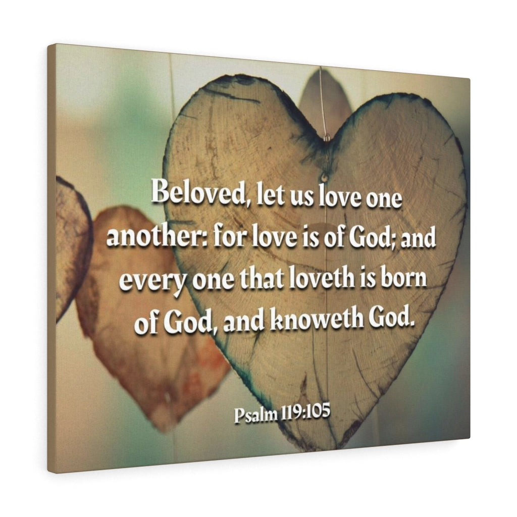 Scripture Walls Love One Another 1 John 4:7 Bible Verse Canvas Christian Wall Art Ready to Hang Unframed-Express Your Love Gifts