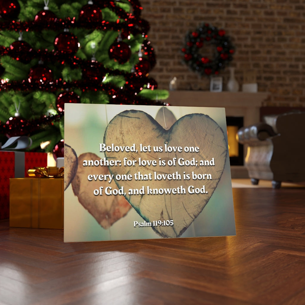 Scripture Walls Love One Another 1 John 4:7 Bible Verse Canvas Christian Wall Art Ready to Hang Unframed-Express Your Love Gifts