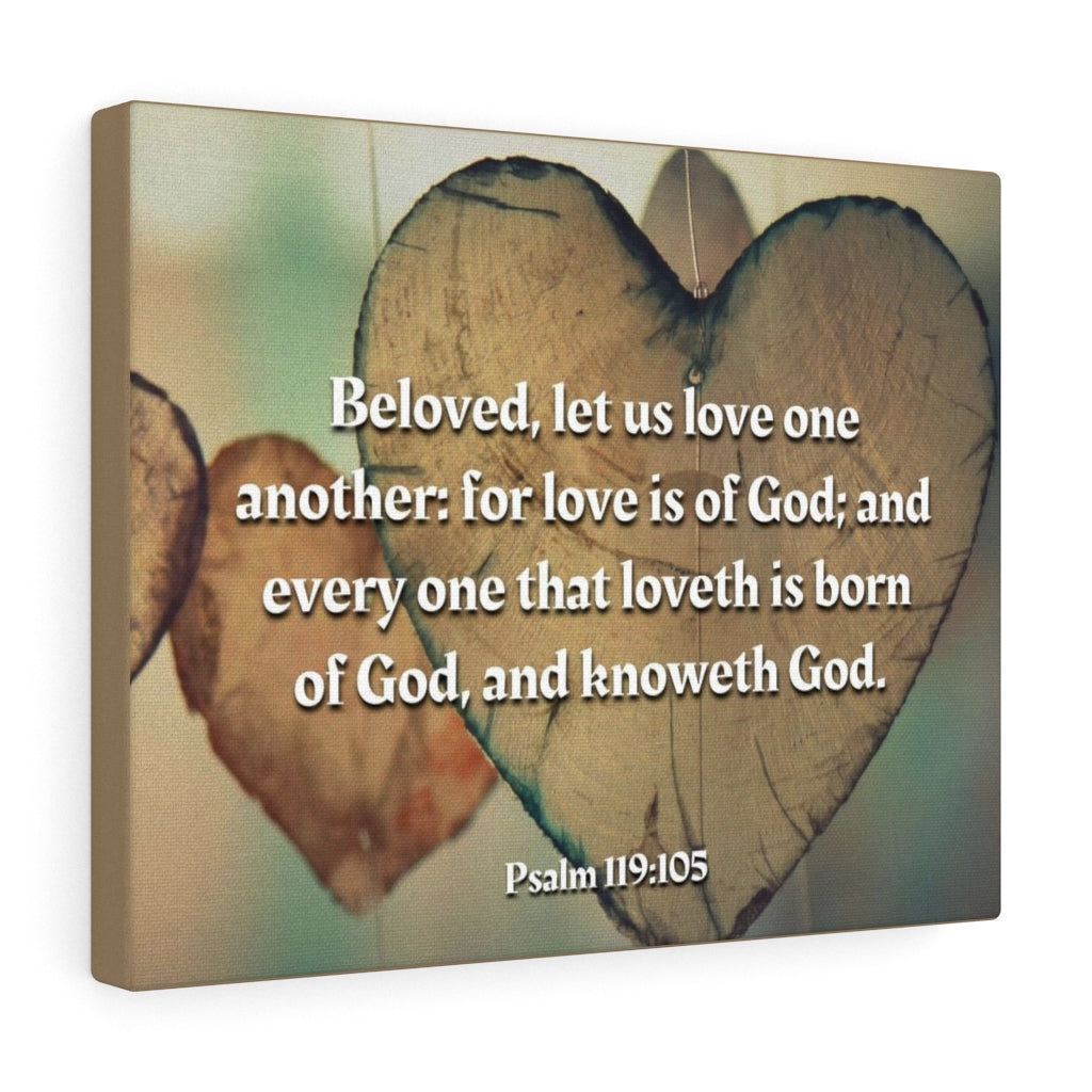 Scripture Walls Love One Another 1 John 4:7 Bible Verse Canvas Christian Wall Art Ready to Hang Unframed-Express Your Love Gifts