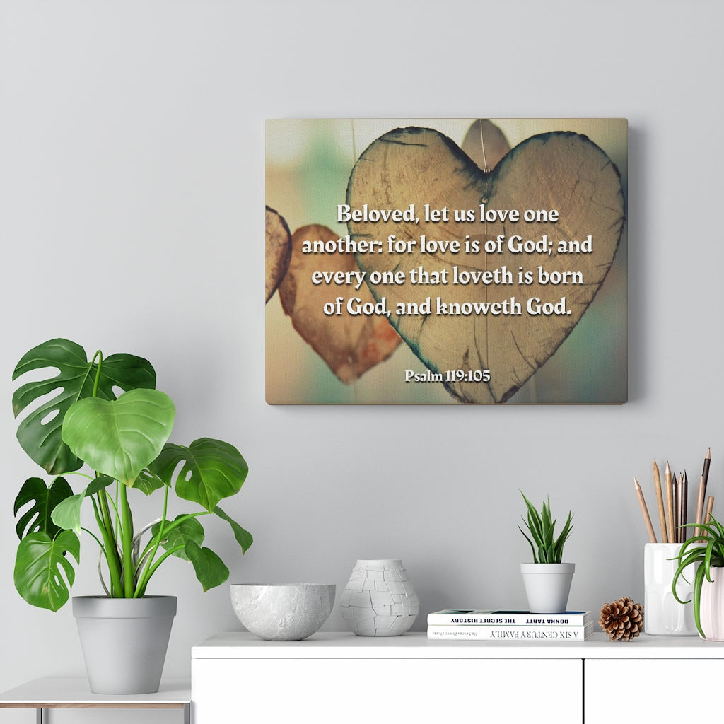 Scripture Walls Love One Another 1 John 4:7 Bible Verse Canvas Christian Wall Art Ready to Hang Unframed-Express Your Love Gifts