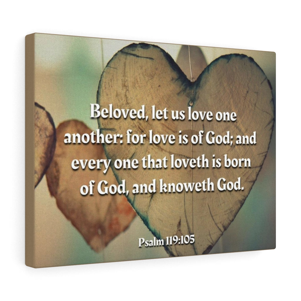 Scripture Walls Love One Another 1 John 4:7 Bible Verse Canvas Christian Wall Art Ready to Hang Unframed-Express Your Love Gifts