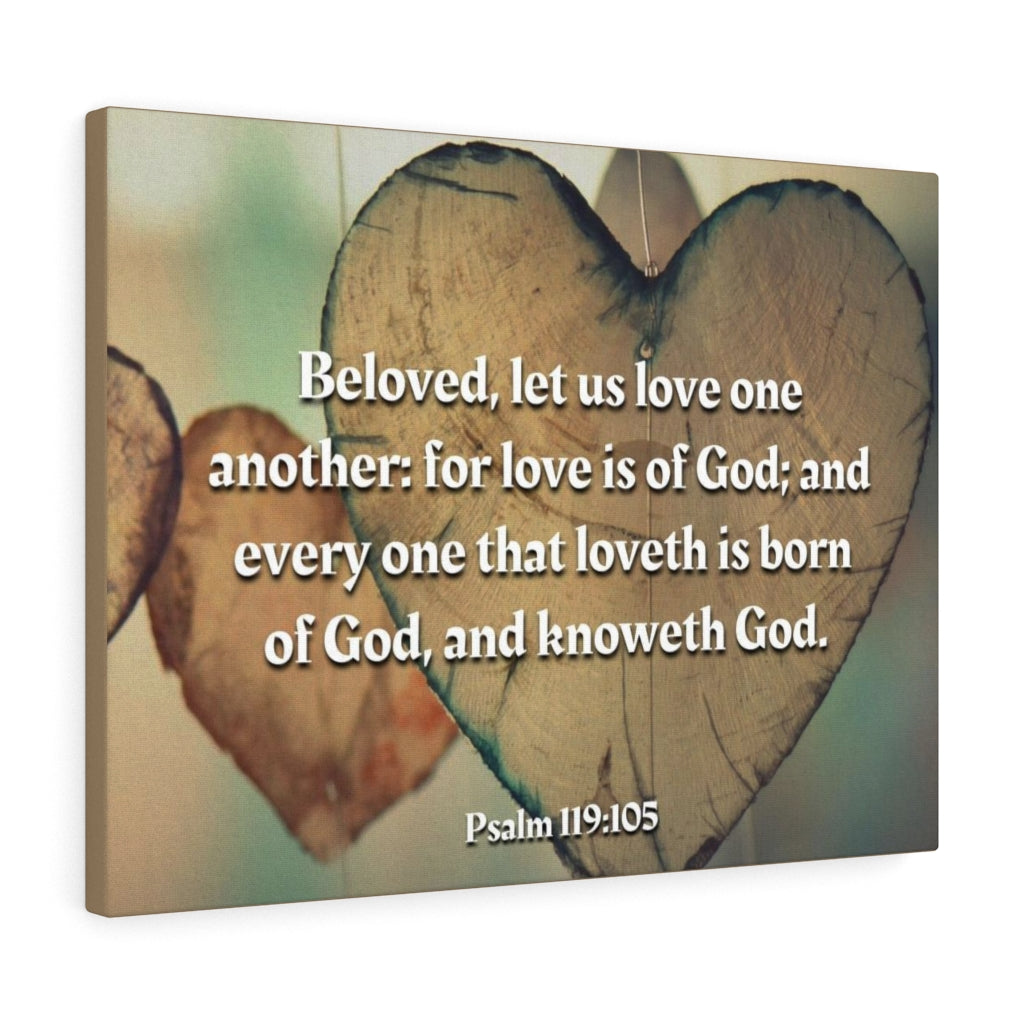 Scripture Walls Love One Another 1 John 4:7 Bible Verse Canvas Christian Wall Art Ready to Hang Unframed-Express Your Love Gifts