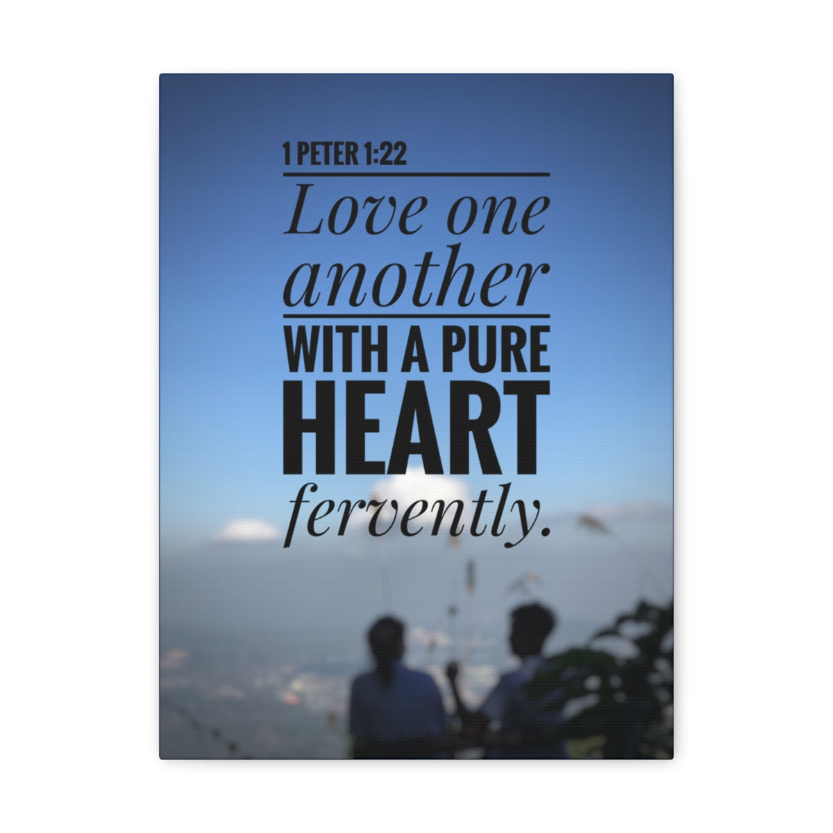 Scripture Walls Love One Another 1 Peter 1:22 Bible Verse Canvas Christian Wall Art Bible Verse Print Ready To Hang Unframed-Express Your Love Gifts