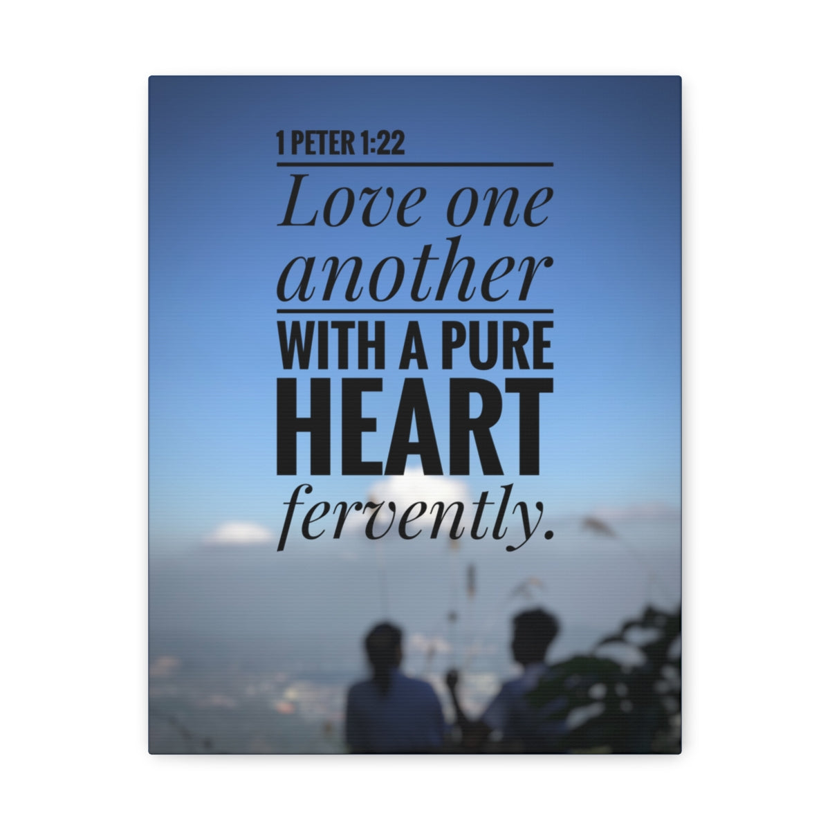 Scripture Walls Love One Another 1 Peter 1:22 Bible Verse Canvas Christian Wall Art Bible Verse Print Ready To Hang Unframed-Express Your Love Gifts