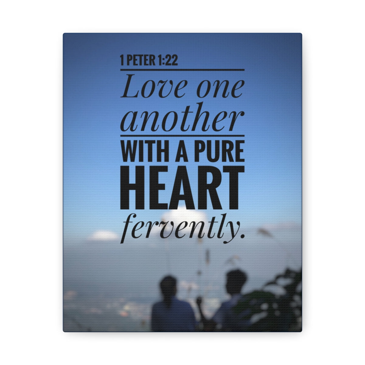 Scripture Walls Love One Another 1 Peter 1:22 Bible Verse Canvas Christian Wall Art Bible Verse Print Ready To Hang Unframed-Express Your Love Gifts