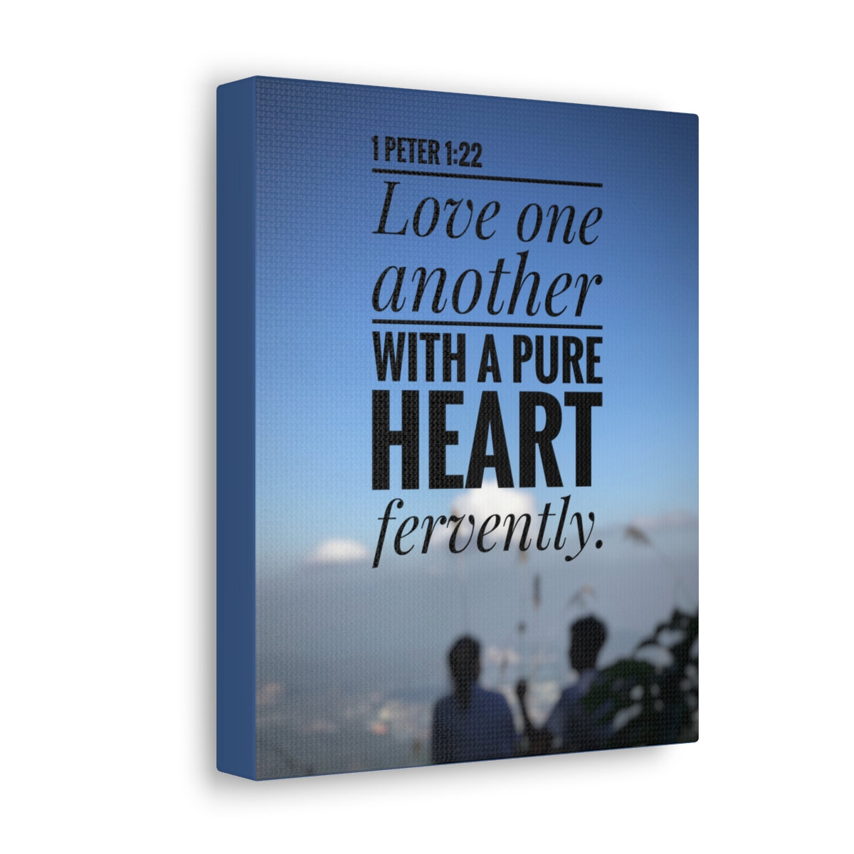 Scripture Walls Love One Another 1 Peter 1:22 Bible Verse Canvas Christian Wall Art Bible Verse Print Ready To Hang Unframed-Express Your Love Gifts