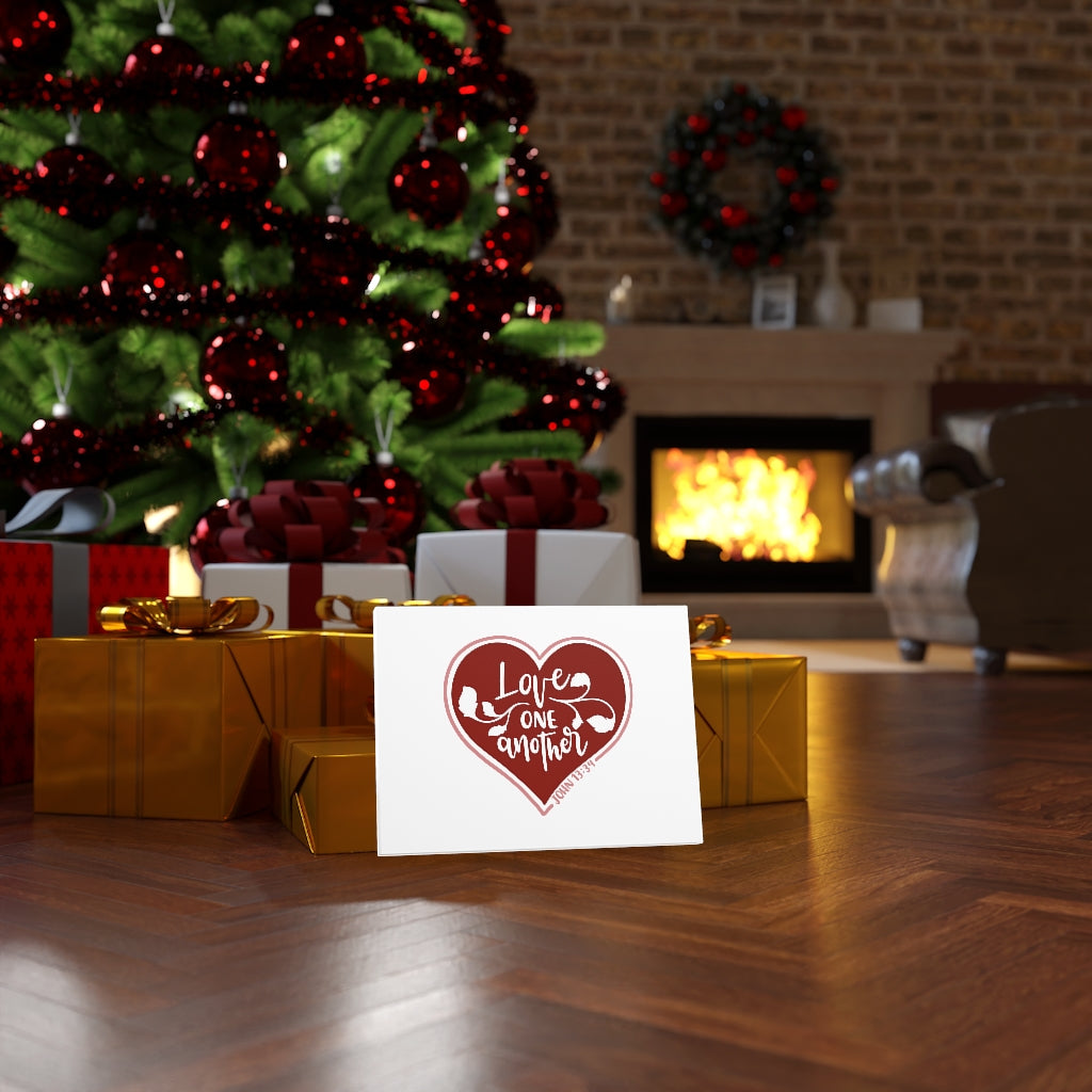 Scripture Walls Love One Another Heart John 13:34 Bible Verse Canvas Christian Wall Art Ready to Hang Unframed-Express Your Love Gifts