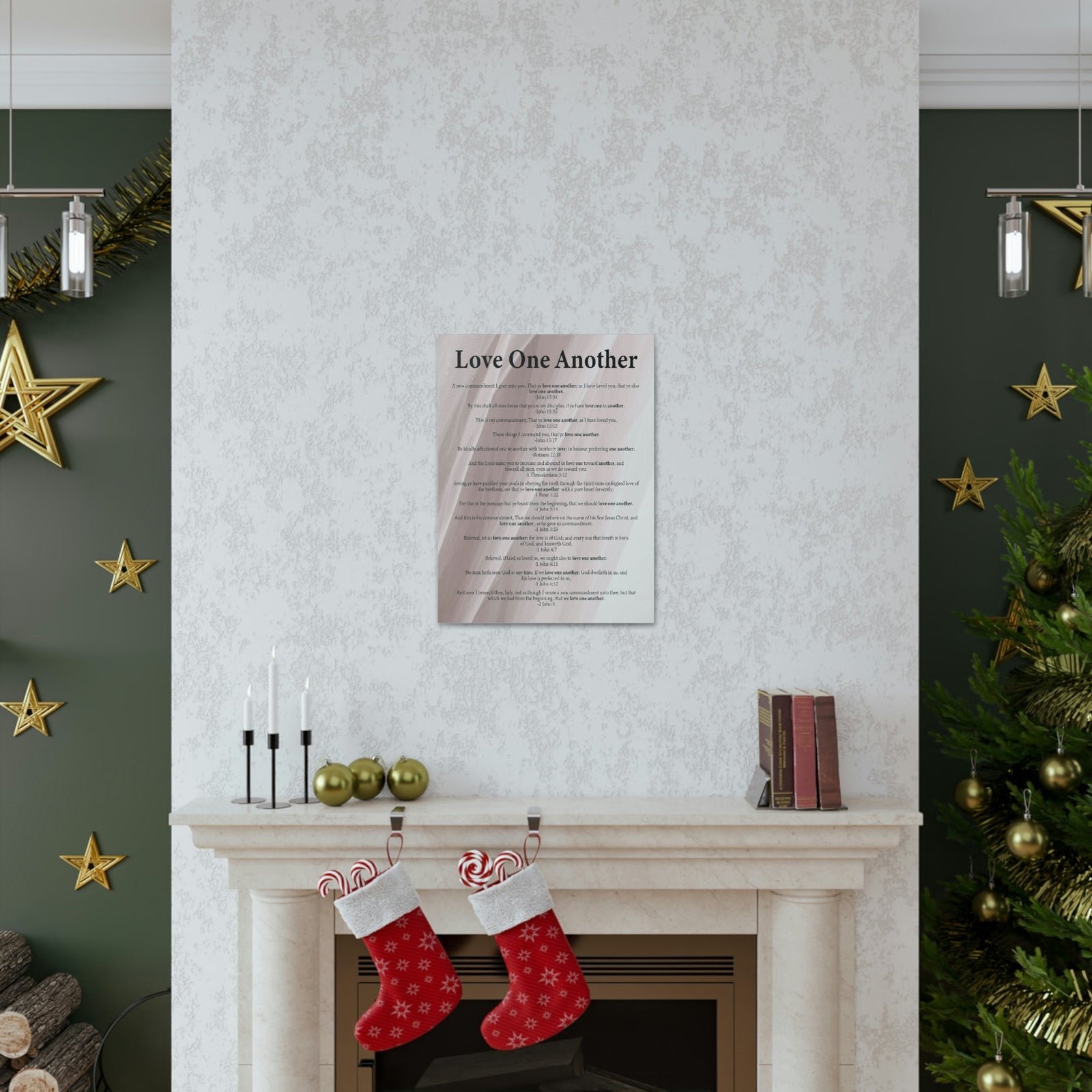 Scripture Walls Love One Another John 13:34 Christian Wall Art Ready to Hang Unframed-Express Your Love Gifts