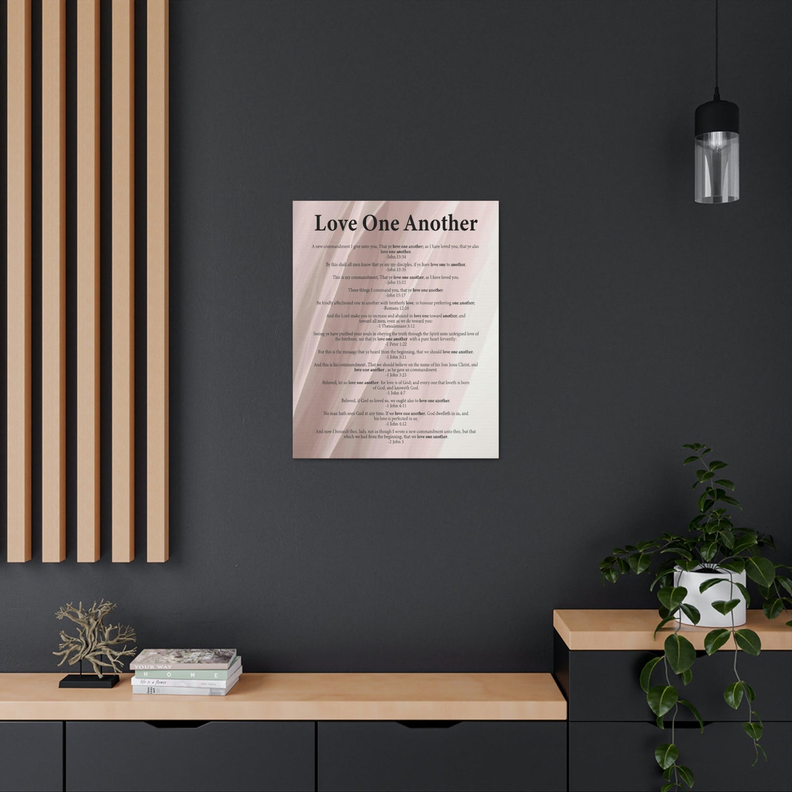 Scripture Walls Love One Another John 13:34 Christian Wall Art Ready to Hang Unframed-Express Your Love Gifts
