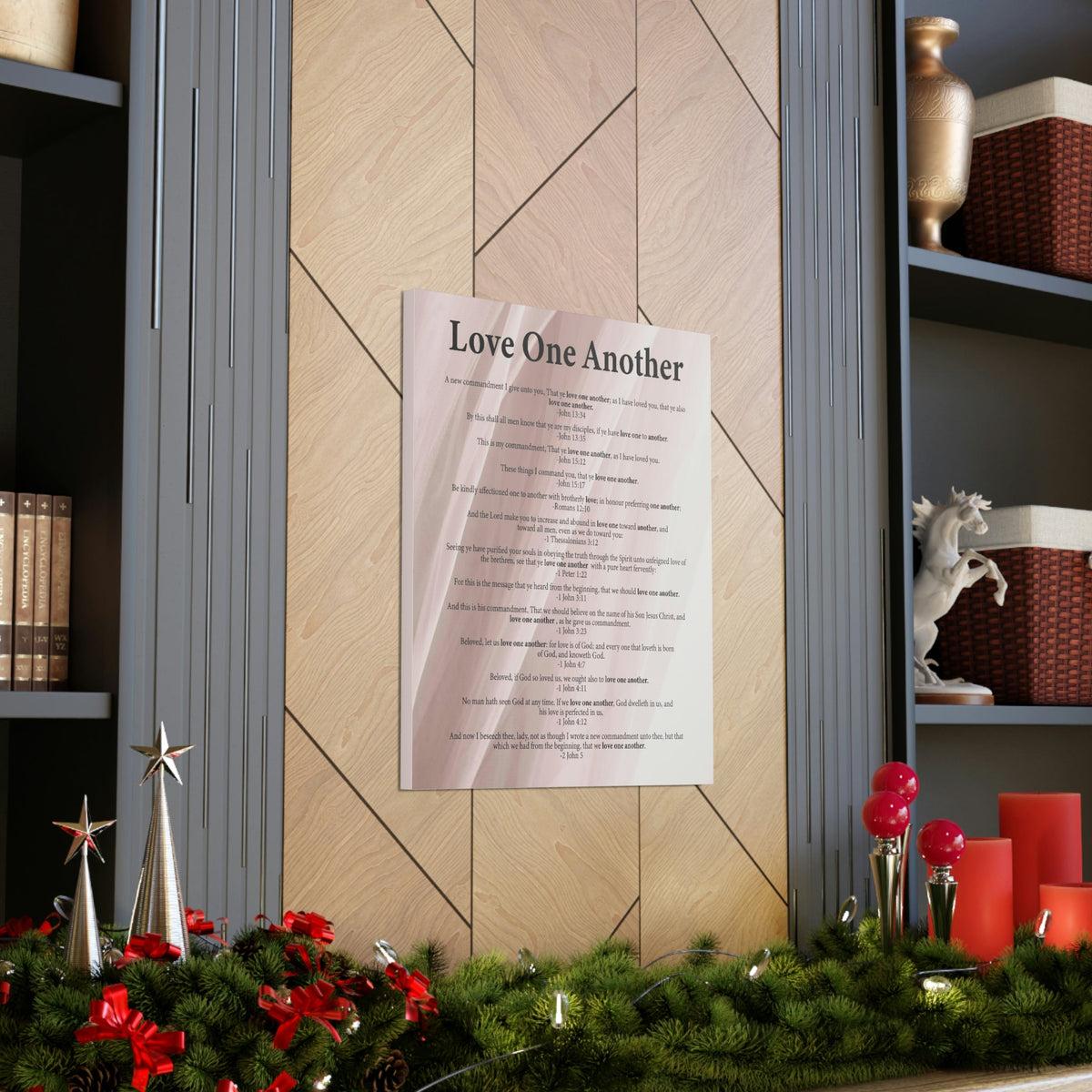 Scripture Walls Love One Another John 13:34 Christian Wall Art Ready to Hang Unframed-Express Your Love Gifts