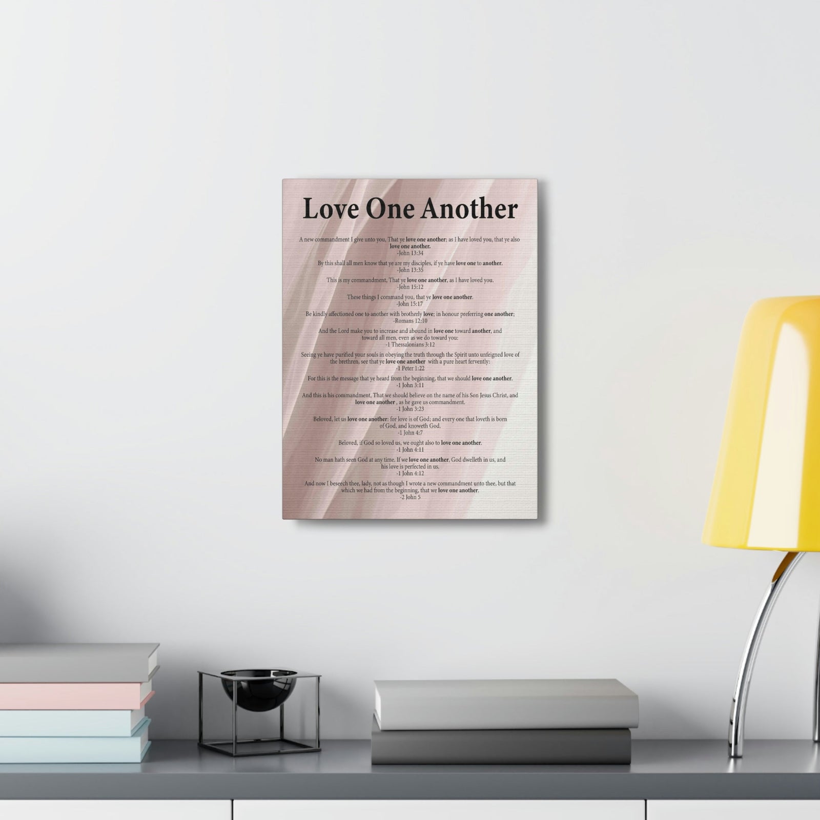 Scripture Walls Love One Another John 13:34 Christian Wall Art Ready to Hang Unframed-Express Your Love Gifts