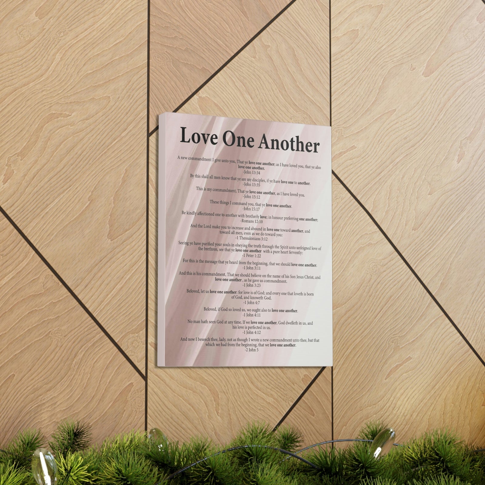 Scripture Walls Love One Another John 13:34 Christian Wall Art Ready to Hang Unframed-Express Your Love Gifts