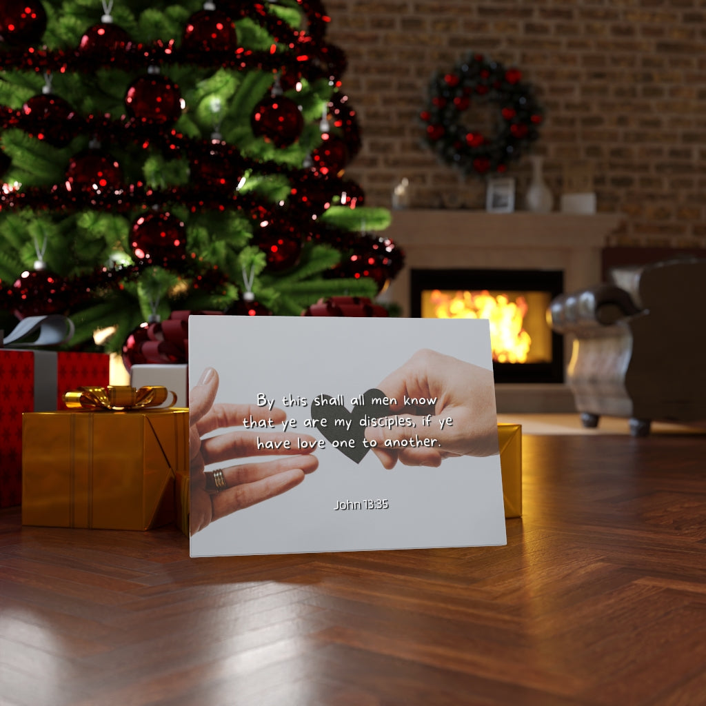 Scripture Walls Love One Another John 13:35 Bible Verse Canvas Christian Wall Art Ready to Hang Unframed-Express Your Love Gifts