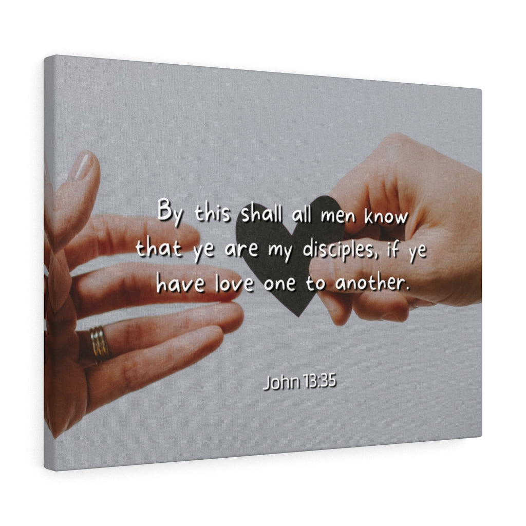 Scripture Walls Love One Another John 13:35 Bible Verse Canvas Christian Wall Art Ready to Hang Unframed-Express Your Love Gifts
