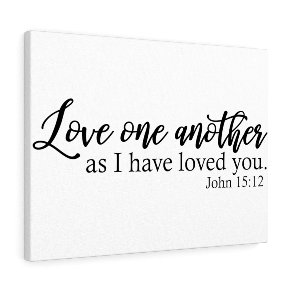 Scripture Walls Love One Another John 15:12 Bible Verse Canvas Christian Wall Art Ready to Hang Unframed-Express Your Love Gifts