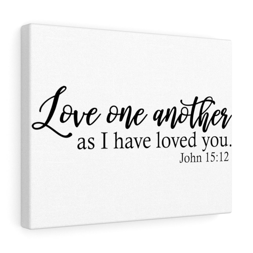 Scripture Walls Love One Another John 15:12 Bible Verse Canvas Christian Wall Art Ready to Hang Unframed-Express Your Love Gifts