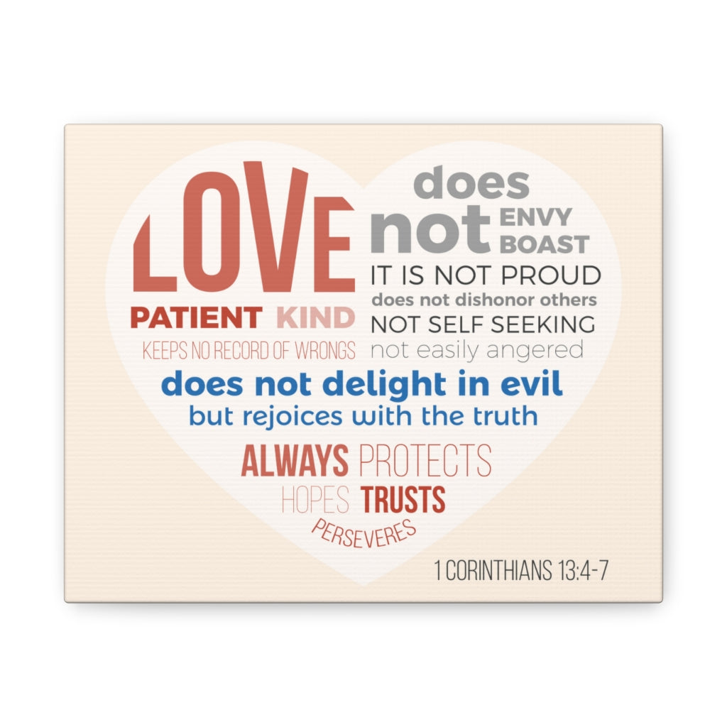 Scripture Walls Love Patient Kind 1 Corinthians 13:4-7 Christian Wall Art Bible Verse Print Ready To Hang Unframed-Express Your Love Gifts