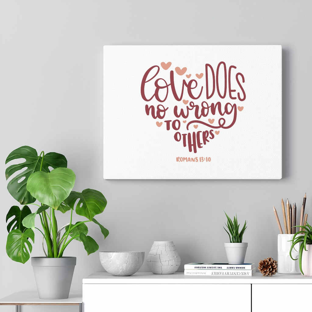 Scripture Walls Love Romans 13:10 Bible Verse Canvas Christian Wall Art Ready to Hang Unframed-Express Your Love Gifts
