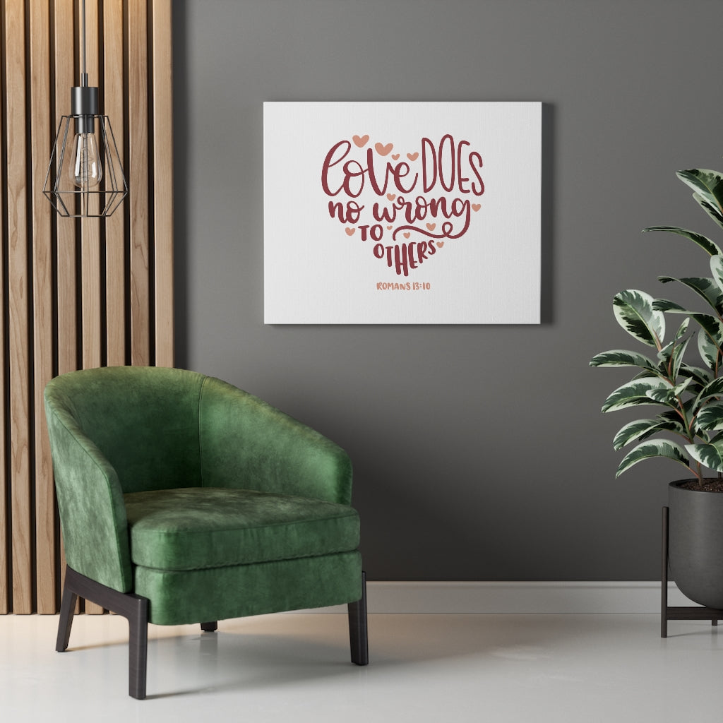 Scripture Walls Love Romans 13:10 Bible Verse Canvas Christian Wall Art Ready to Hang Unframed-Express Your Love Gifts