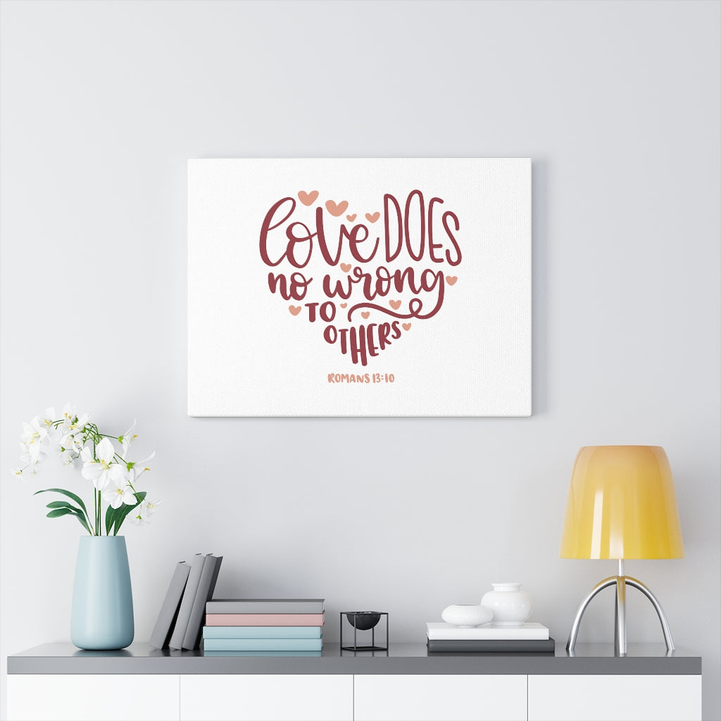 Scripture Walls Love Romans 13:10 Bible Verse Canvas Christian Wall Art Ready to Hang Unframed-Express Your Love Gifts