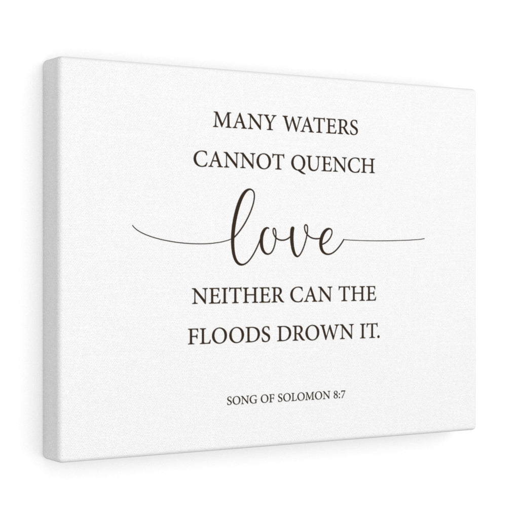 Scripture Walls Love Song Of Solomon 8:7 Bible Verse Canvas Christian Wall Art Ready to Hang Unframed-Express Your Love Gifts