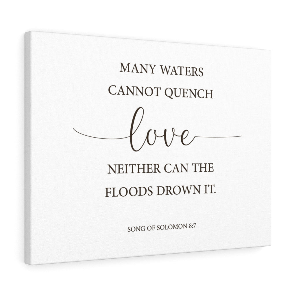 Scripture Walls Love Song Of Solomon 8:7 Bible Verse Canvas Christian Wall Art Ready to Hang Unframed-Express Your Love Gifts