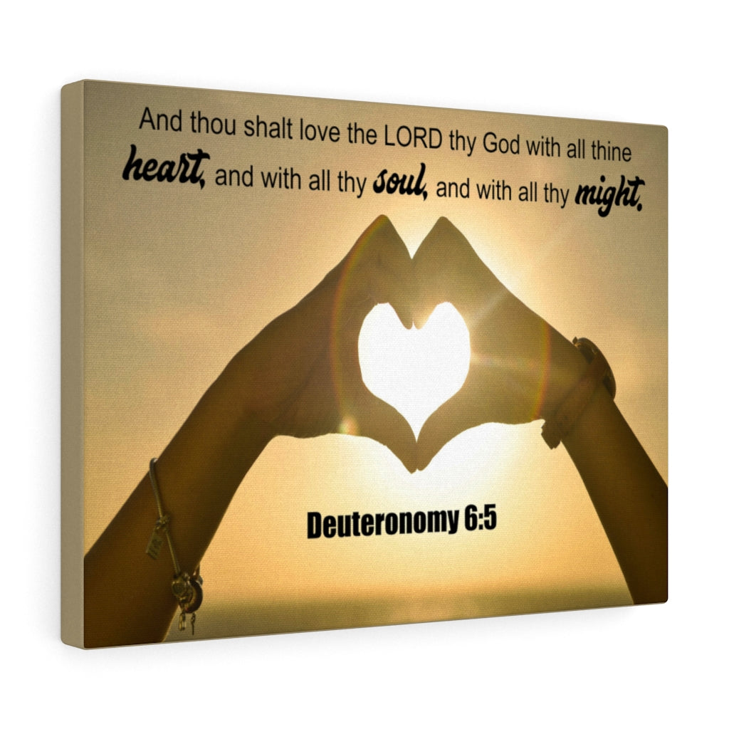 Scripture Walls Love The Lord Deuteronomy 6:5 Bible Verse Canvas Christian Wall Art Ready to Hang Unframed-Express Your Love Gifts