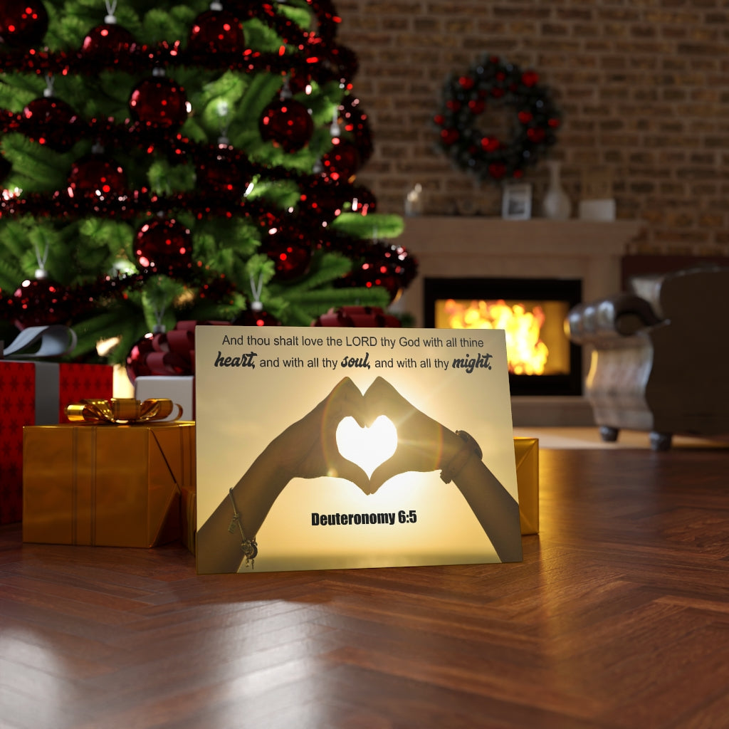 Scripture Walls Love The Lord Deuteronomy 6:5 Bible Verse Canvas Christian Wall Art Ready to Hang Unframed-Express Your Love Gifts