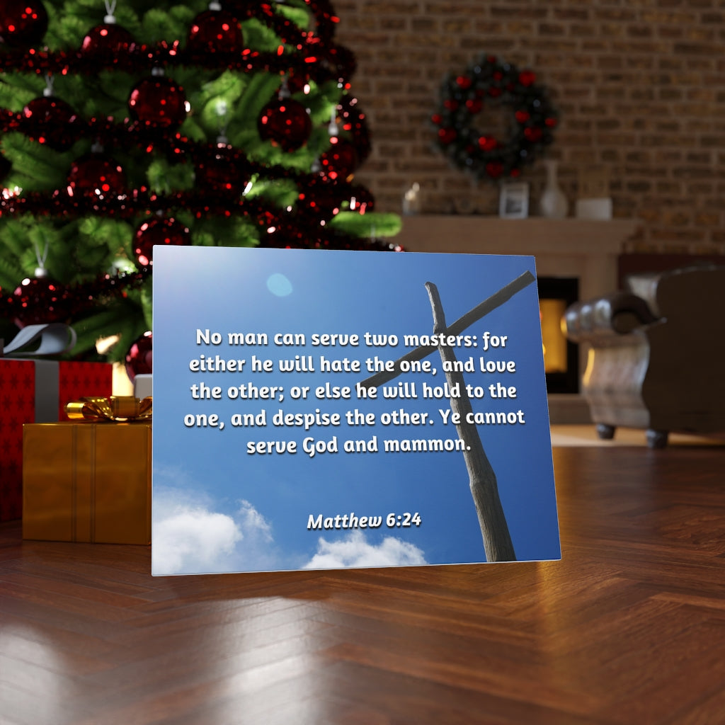 Scripture Walls Love The Other Matthew 6:24 Bible Verse Canvas Christian Wall Art Ready to Hang Unframed-Express Your Love Gifts