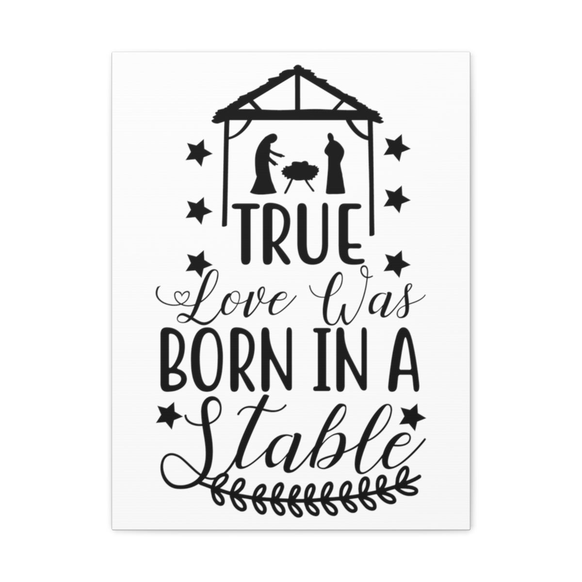 Scripture Walls Love Was Born 1 Corinthians 13:4-8 Christian Wall Art Print Ready to Hang Unframed-Express Your Love Gifts