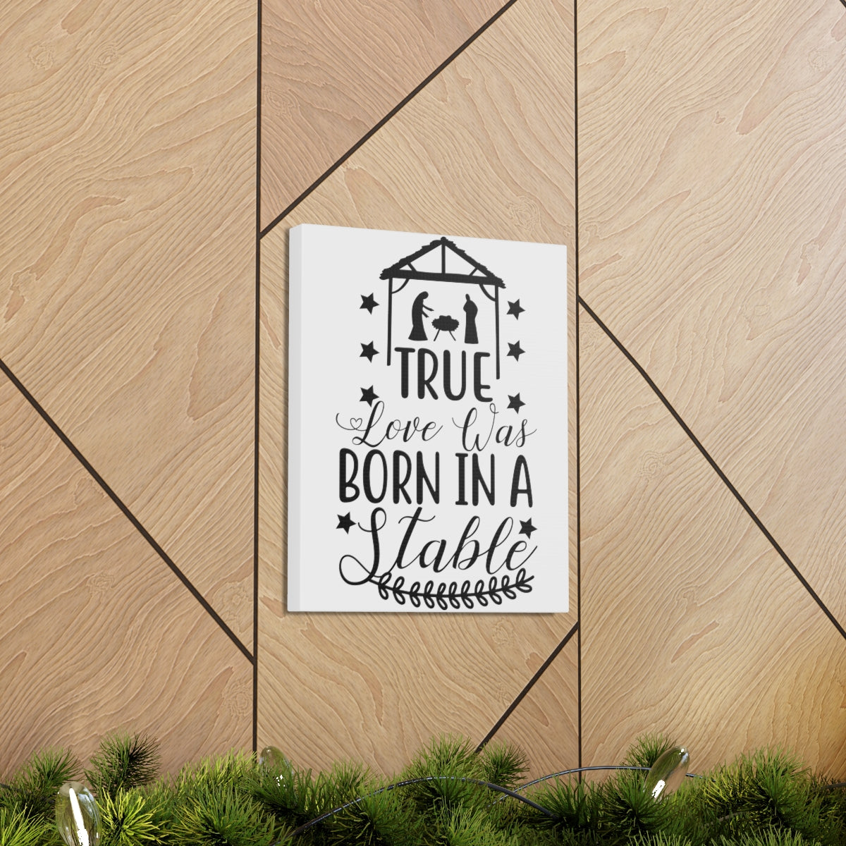 Scripture Walls Love Was Born 1 Corinthians 13:4-8 Christian Wall Art Print Ready to Hang Unframed-Express Your Love Gifts