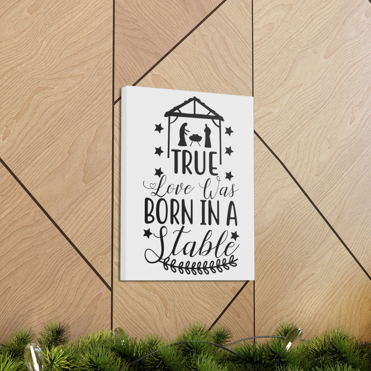 Scripture Walls Love Was Born 1 Corinthians 13:4-8 Christian Wall Art Print Ready to Hang Unframed-Express Your Love Gifts