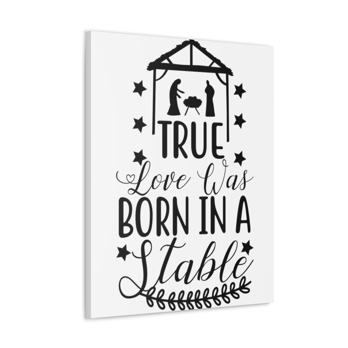 Scripture Walls Love Was Born 1 Corinthians 13:4-8 Christian Wall Art Print Ready to Hang Unframed-Express Your Love Gifts