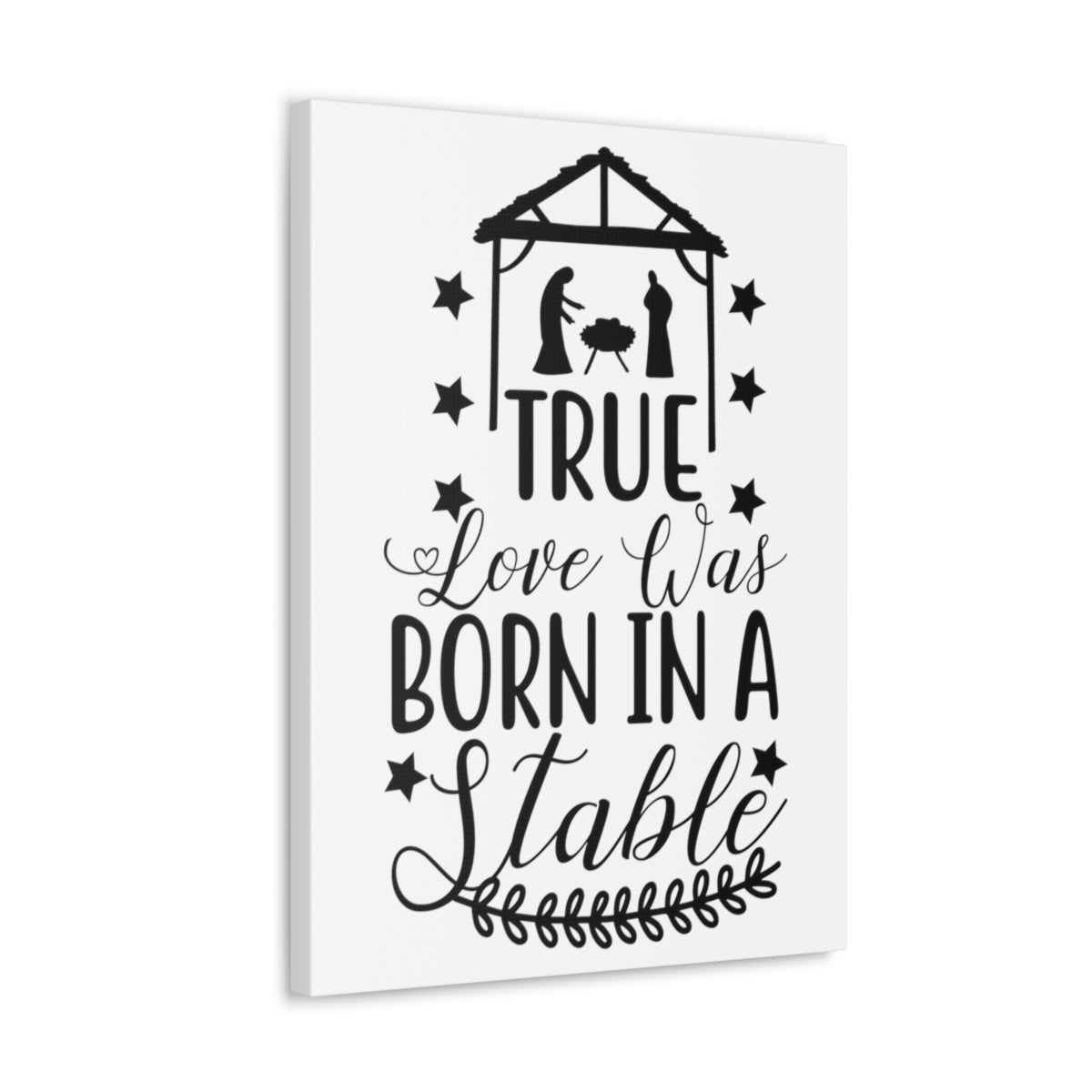 Scripture Walls Love Was Born 1 Corinthians 13:4-8 Christian Wall Art Print Ready to Hang Unframed-Express Your Love Gifts