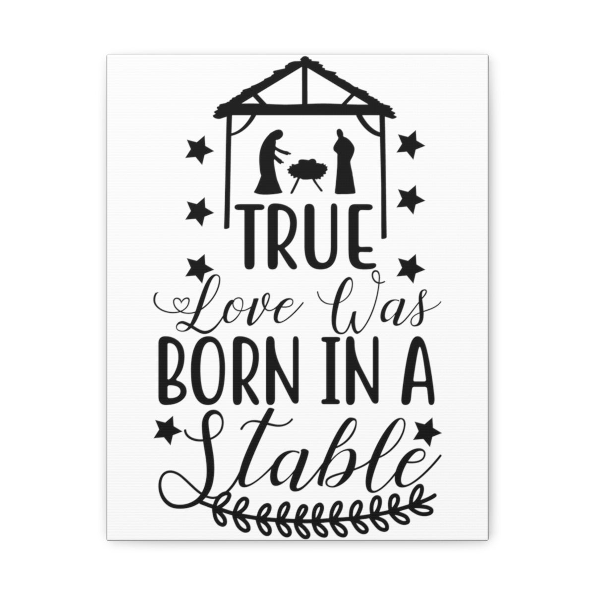 Scripture Walls Love Was Born 1 Corinthians 13:4-8 Christian Wall Art Print Ready to Hang Unframed-Express Your Love Gifts