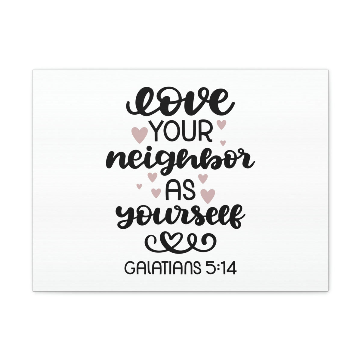 Scripture Walls Love Your Neighbor Galatians 5:14 Hearts Christian Wall Art Bible Verse Print Ready to Hang Unframed-Express Your Love Gifts