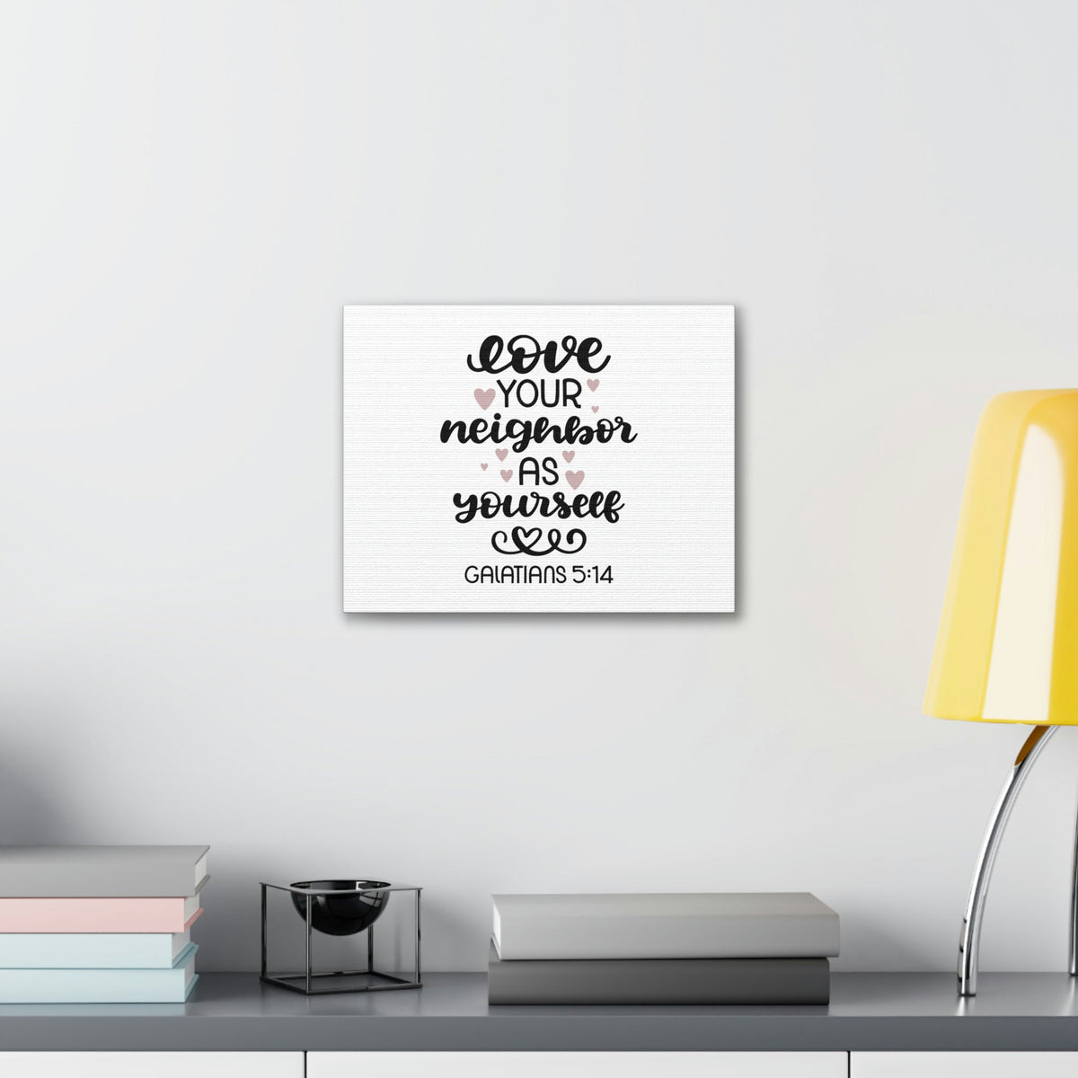 Scripture Walls Love Your Neighbor Galatians 5:14 Hearts Christian Wall Art Bible Verse Print Ready to Hang Unframed-Express Your Love Gifts